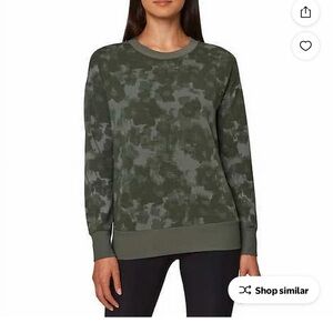 Mondetta Green Camouflage Crew Neck Sweater